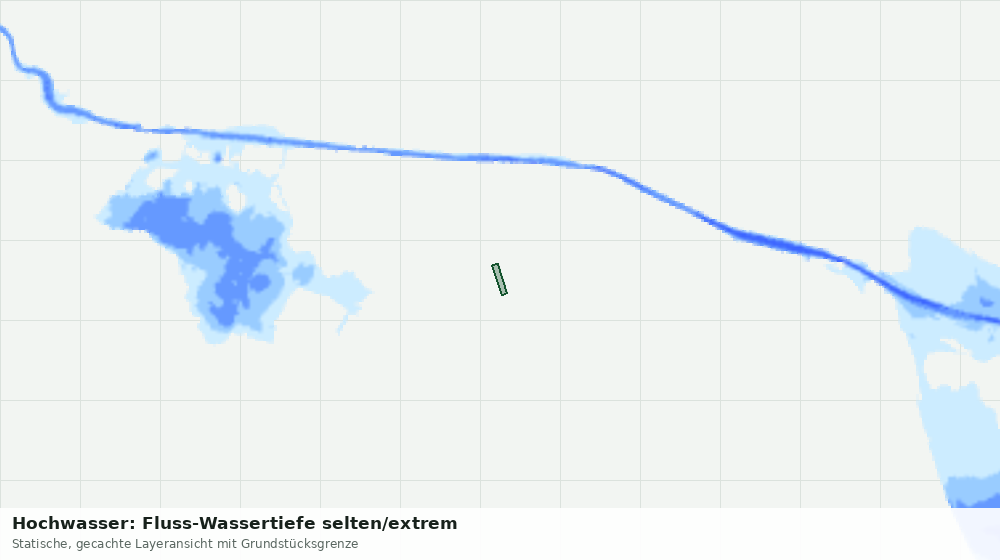 Statische Kartenansicht: Hochwasser: Fluss-Wassertiefe selten/extrem