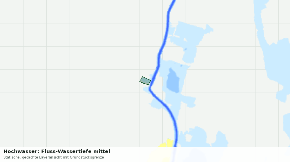 Statische Kartenansicht: Hochwasser: Fluss-Wassertiefe mittel
