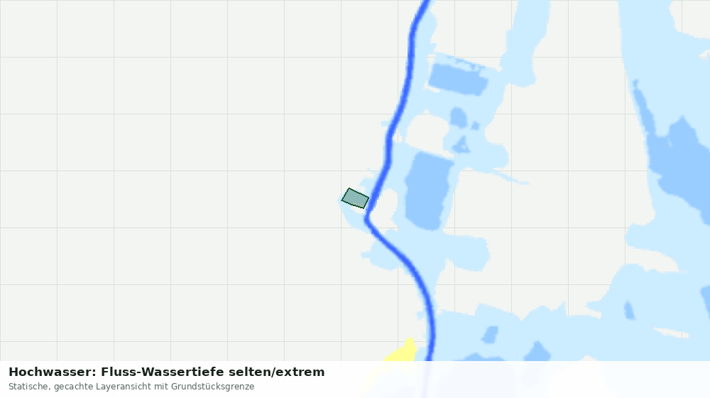 Statische Kartenansicht: Hochwasser: Fluss-Wassertiefe selten/extrem