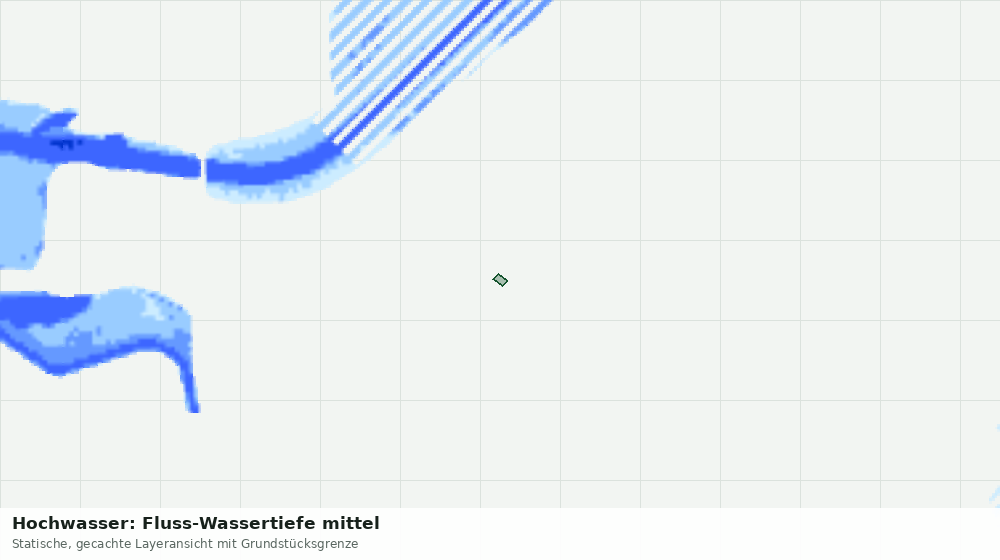 Statische Kartenansicht: Hochwasser: Fluss-Wassertiefe mittel