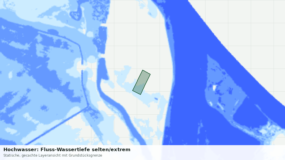 Statische Kartenansicht: Hochwasser: Fluss-Wassertiefe selten/extrem