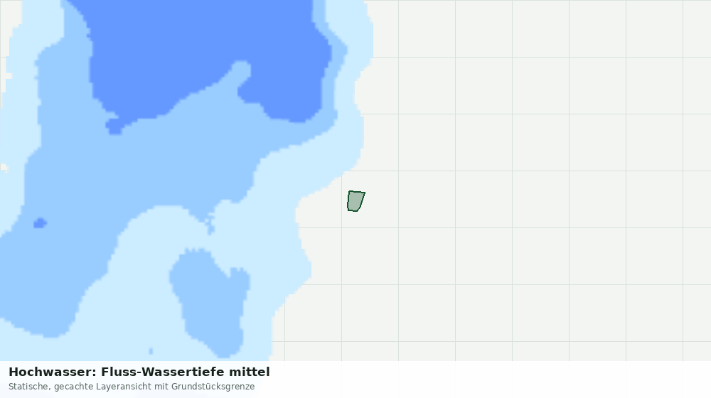 Statische Kartenansicht: Hochwasser: Fluss-Wassertiefe mittel