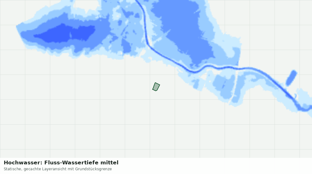 Statische Kartenansicht: Hochwasser: Fluss-Wassertiefe mittel