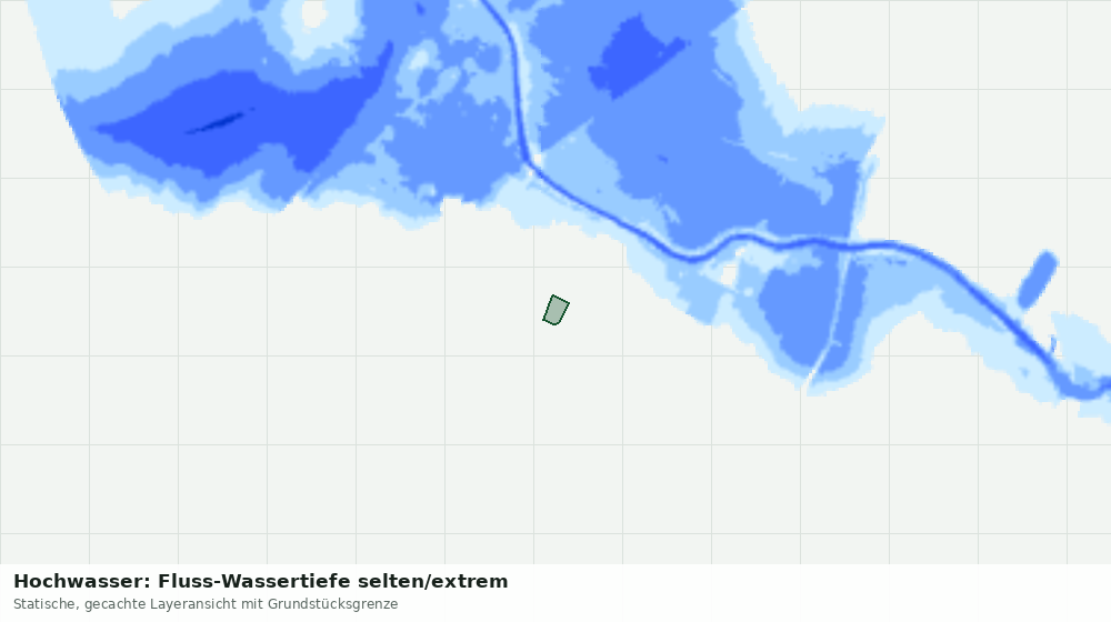Statische Kartenansicht: Hochwasser: Fluss-Wassertiefe selten/extrem