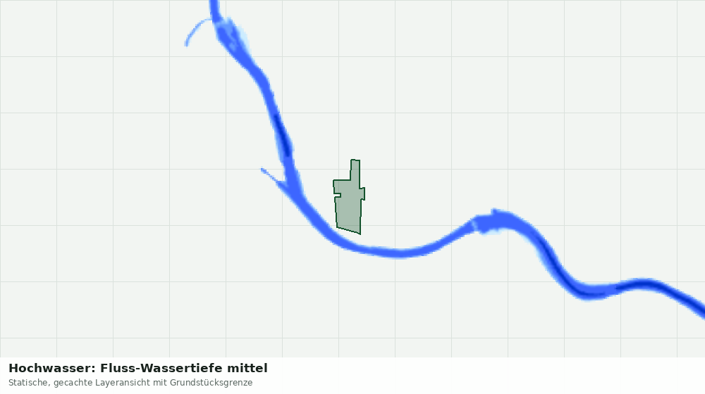 Statische Kartenansicht: Hochwasser: Fluss-Wassertiefe mittel