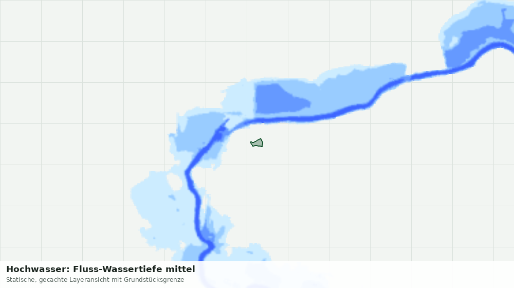 Statische Kartenansicht: Hochwasser: Fluss-Wassertiefe mittel