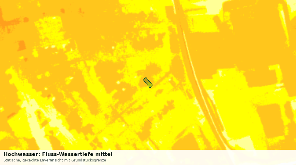 Statische Kartenansicht: Hochwasser: Fluss-Wassertiefe mittel