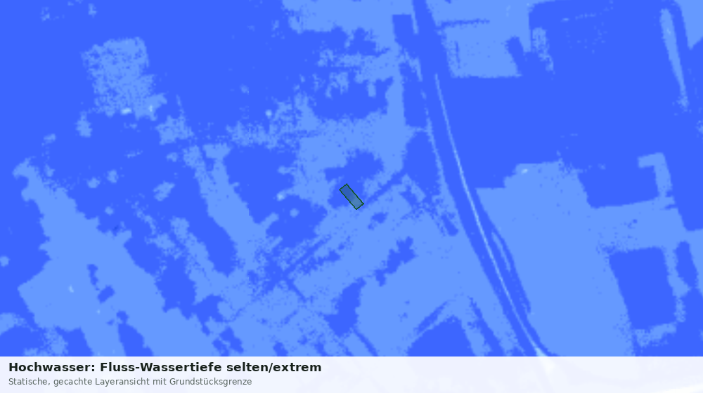 Statische Kartenansicht: Hochwasser: Fluss-Wassertiefe selten/extrem