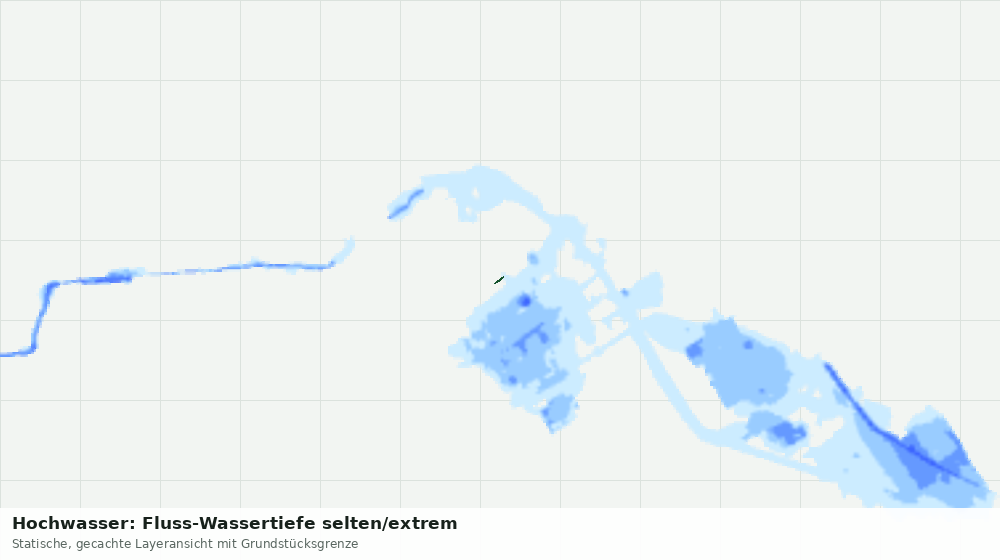 Statische Kartenansicht: Hochwasser: Fluss-Wassertiefe selten/extrem