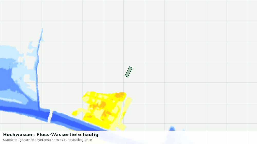 Statische Kartenansicht: Hochwasser: Fluss-Wassertiefe häufig