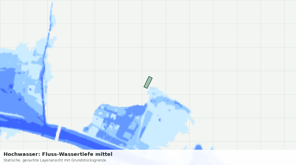 Statische Kartenansicht: Hochwasser: Fluss-Wassertiefe mittel