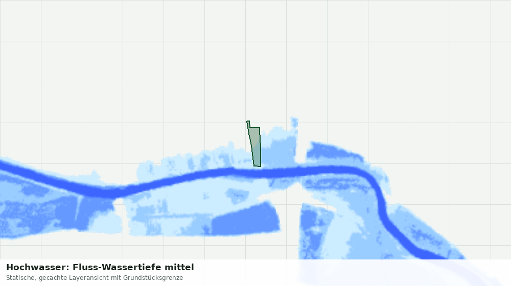 Statische Kartenansicht: Hochwasser: Fluss-Wassertiefe mittel