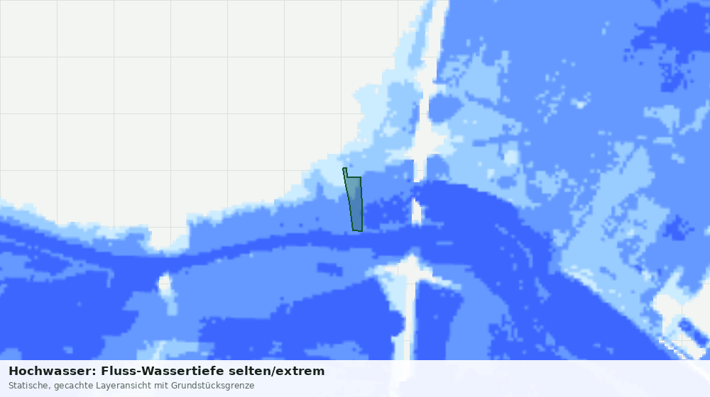 Statische Kartenansicht: Hochwasser: Fluss-Wassertiefe selten/extrem