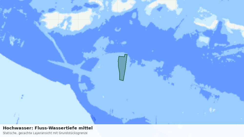 Statische Kartenansicht: Hochwasser: Fluss-Wassertiefe mittel