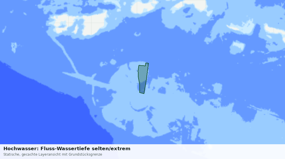 Statische Kartenansicht: Hochwasser: Fluss-Wassertiefe selten/extrem