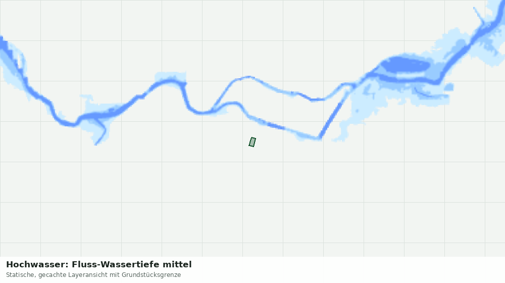 Statische Kartenansicht: Hochwasser: Fluss-Wassertiefe mittel