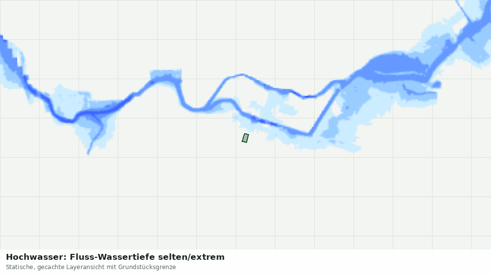 Statische Kartenansicht: Hochwasser: Fluss-Wassertiefe selten/extrem