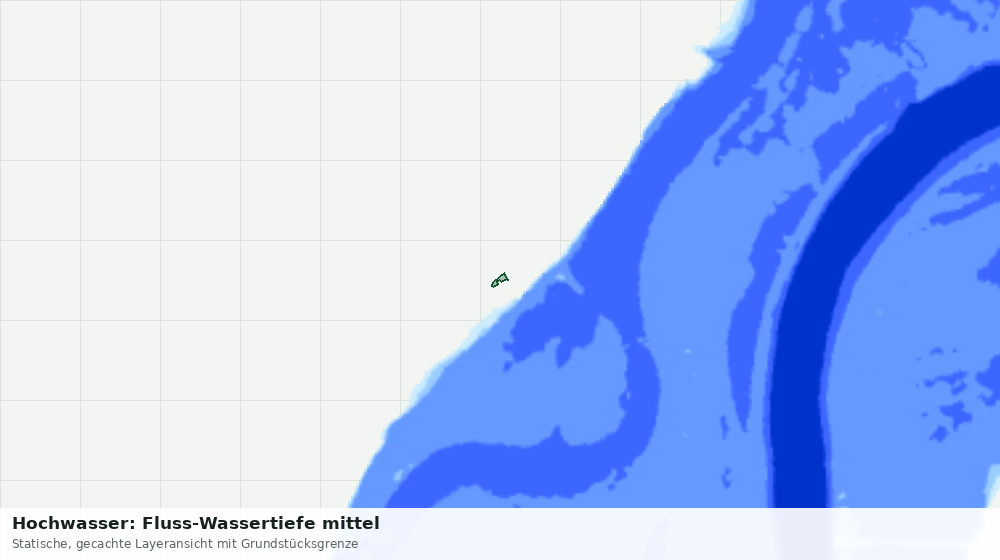 Statische Kartenansicht: Hochwasser: Fluss-Wassertiefe mittel