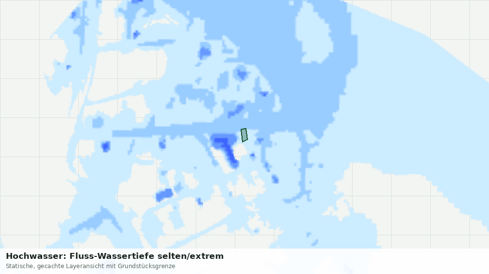 Statische Kartenansicht: Hochwasser: Fluss-Wassertiefe selten/extrem