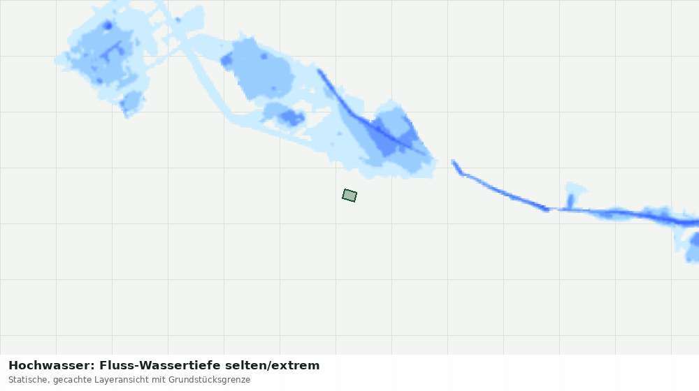 Statische Kartenansicht: Hochwasser: Fluss-Wassertiefe selten/extrem