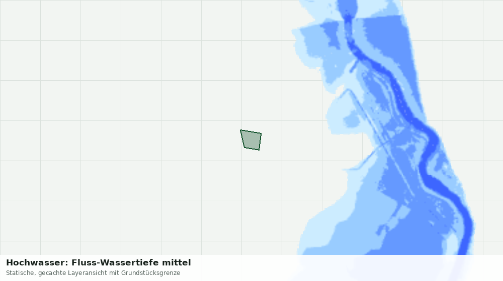 Statische Kartenansicht: Hochwasser: Fluss-Wassertiefe mittel