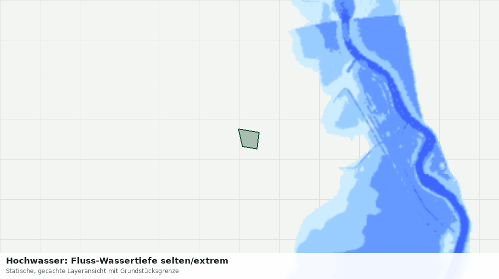 Statische Kartenansicht: Hochwasser: Fluss-Wassertiefe selten/extrem