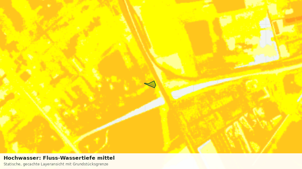 Statische Kartenansicht: Hochwasser: Fluss-Wassertiefe mittel