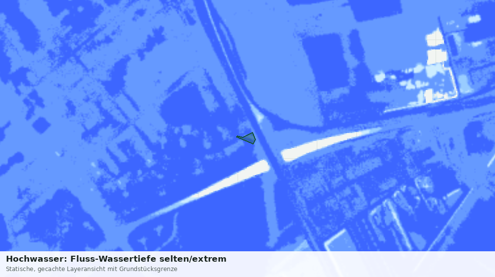 Statische Kartenansicht: Hochwasser: Fluss-Wassertiefe selten/extrem