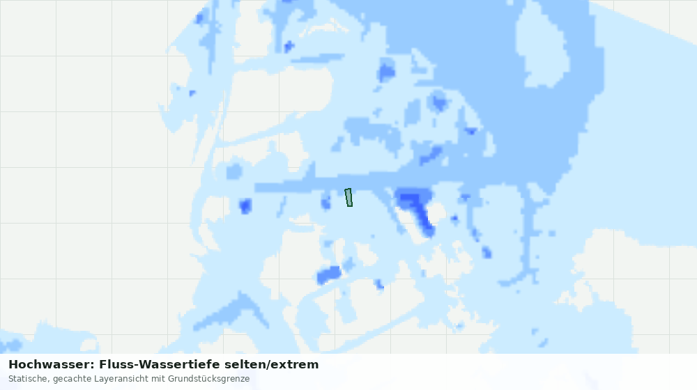 Statische Kartenansicht: Hochwasser: Fluss-Wassertiefe selten/extrem