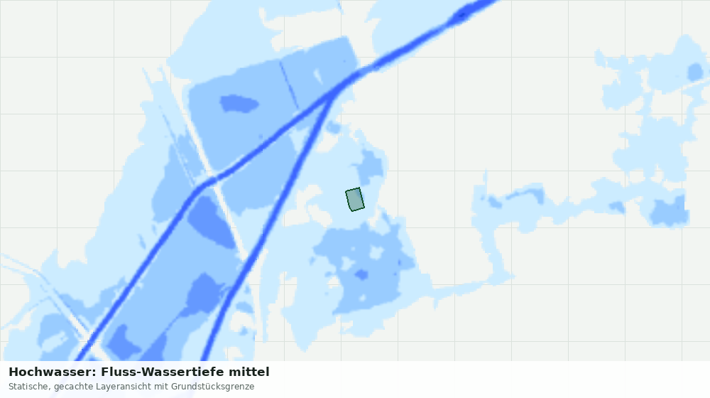 Statische Kartenansicht: Hochwasser: Fluss-Wassertiefe mittel
