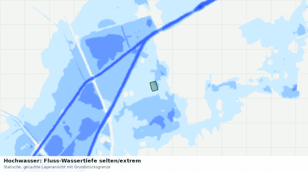 Statische Kartenansicht: Hochwasser: Fluss-Wassertiefe selten/extrem