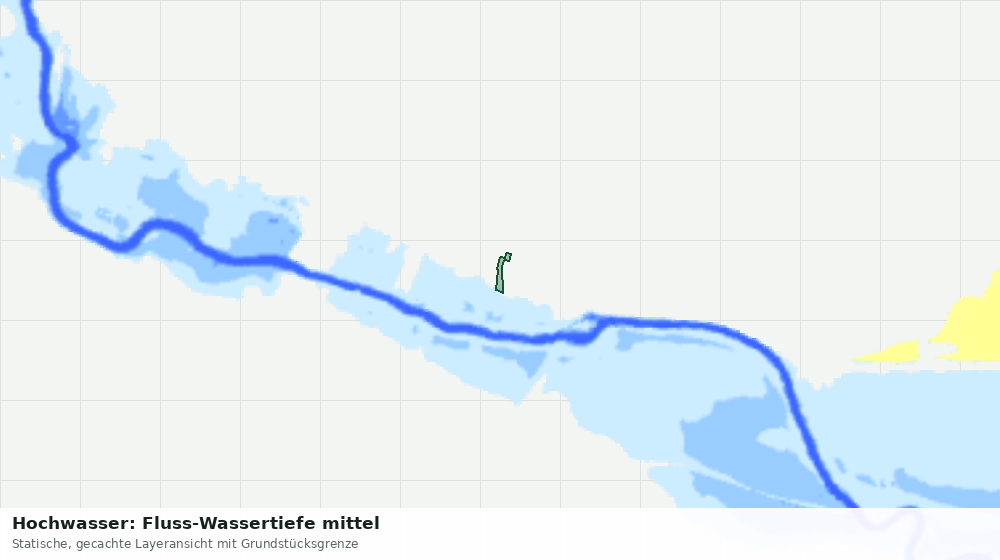 Statische Kartenansicht: Hochwasser: Fluss-Wassertiefe mittel