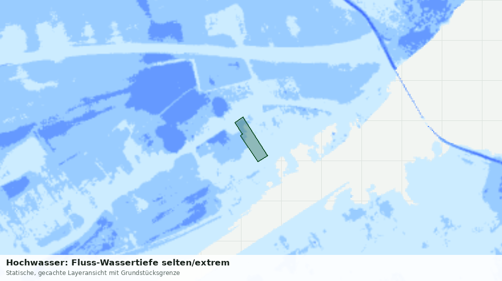 Statische Kartenansicht: Hochwasser: Fluss-Wassertiefe selten/extrem