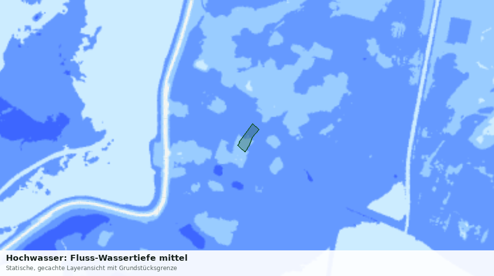 Statische Kartenansicht: Hochwasser: Fluss-Wassertiefe mittel