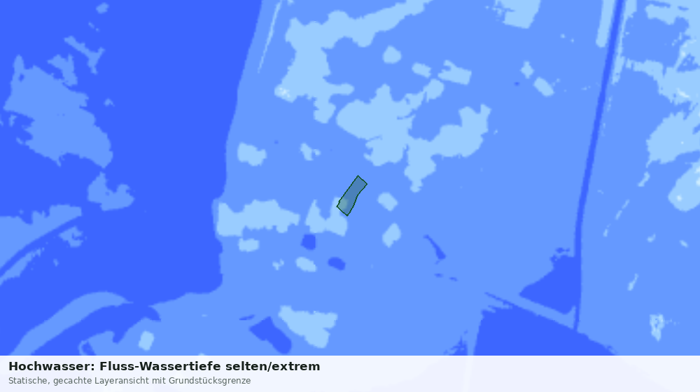 Statische Kartenansicht: Hochwasser: Fluss-Wassertiefe selten/extrem