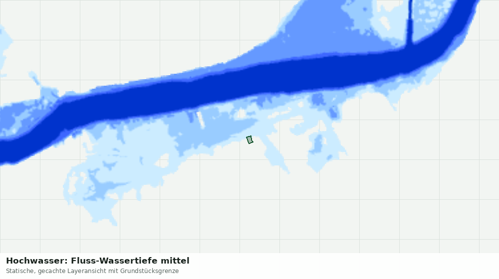 Statische Kartenansicht: Hochwasser: Fluss-Wassertiefe mittel