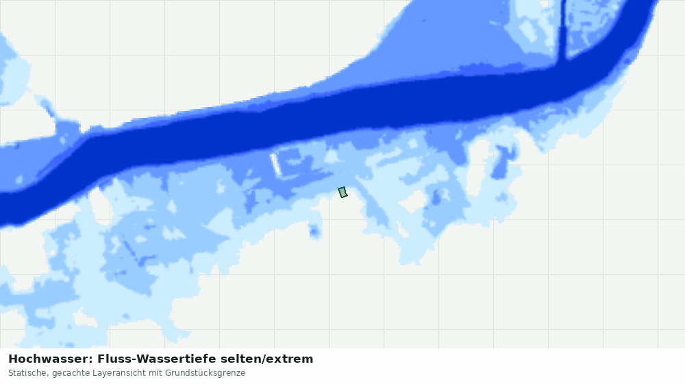 Statische Kartenansicht: Hochwasser: Fluss-Wassertiefe selten/extrem