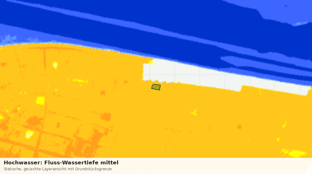 Statische Kartenansicht: Hochwasser: Fluss-Wassertiefe mittel