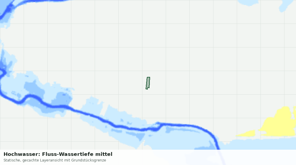 Statische Kartenansicht: Hochwasser: Fluss-Wassertiefe mittel