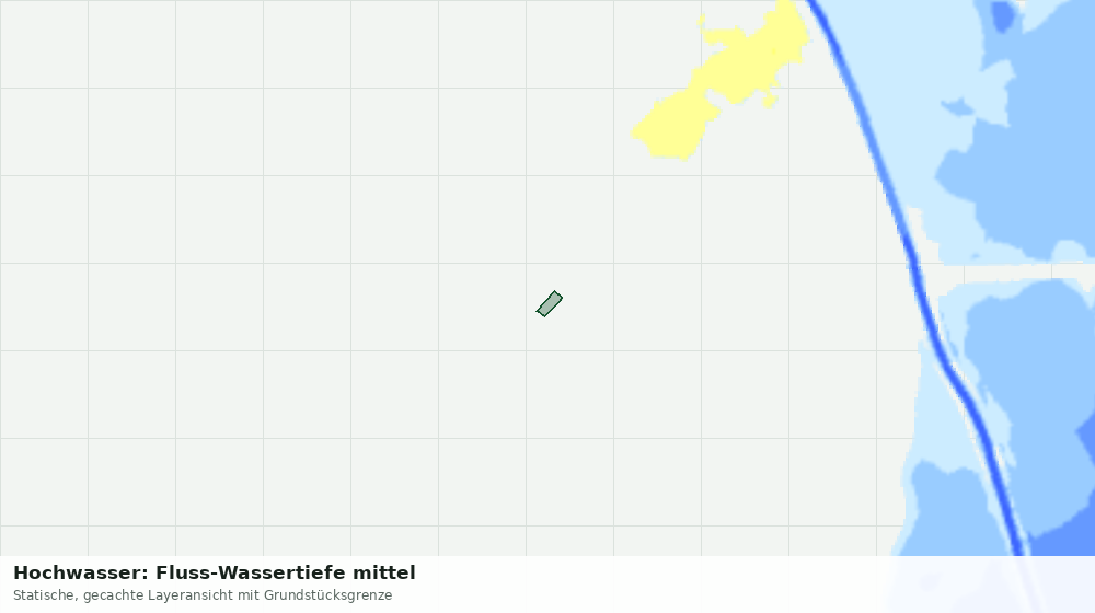 Statische Kartenansicht: Hochwasser: Fluss-Wassertiefe mittel