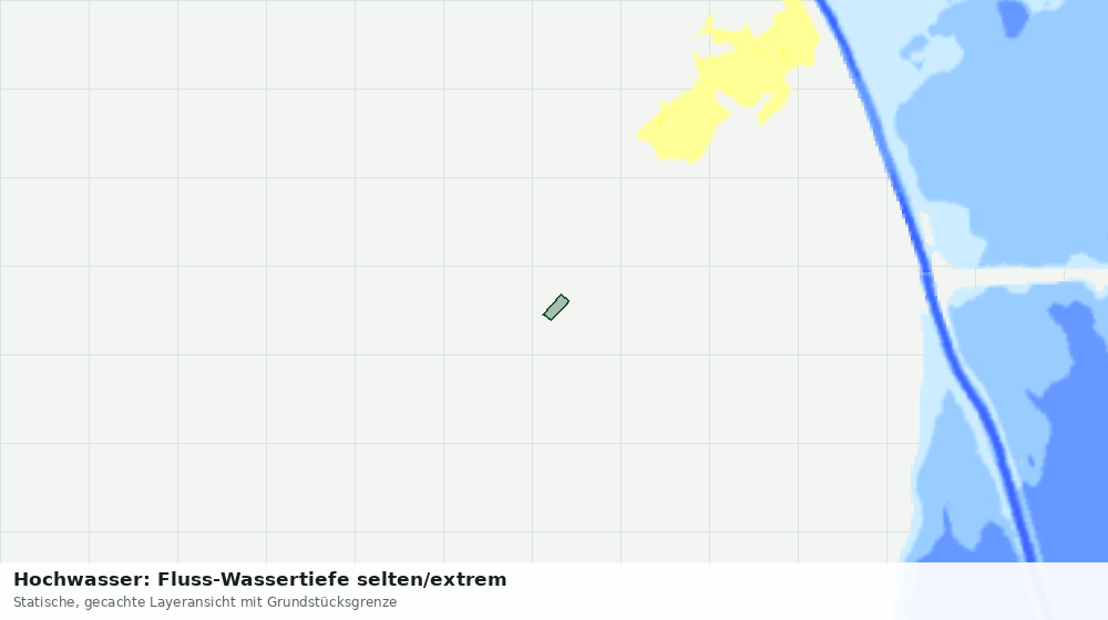 Statische Kartenansicht: Hochwasser: Fluss-Wassertiefe selten/extrem