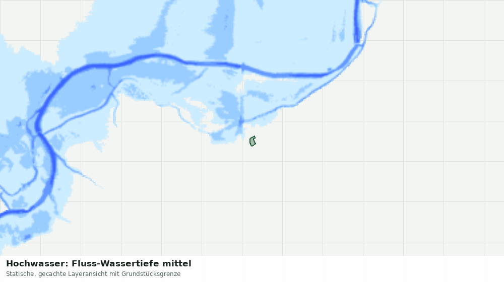 Statische Kartenansicht: Hochwasser: Fluss-Wassertiefe mittel
