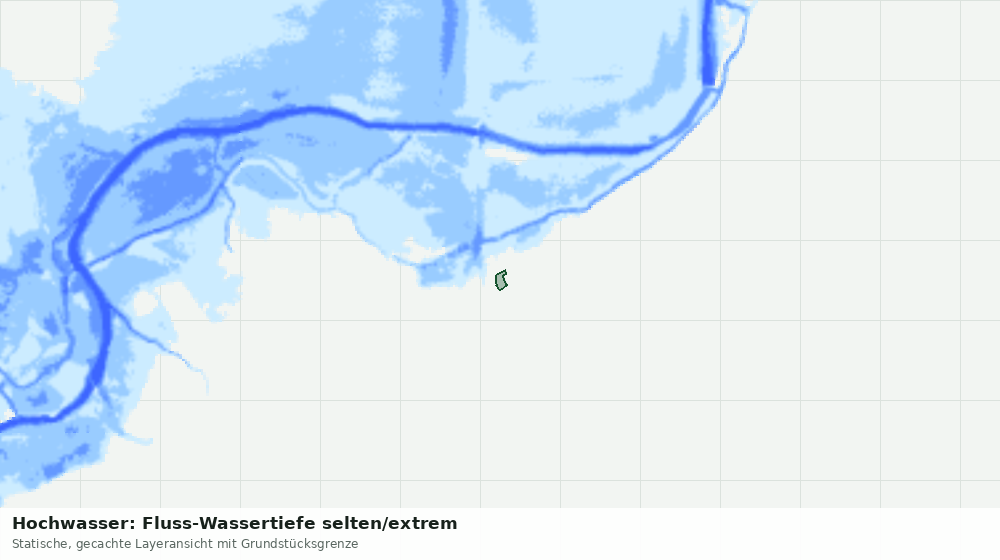 Statische Kartenansicht: Hochwasser: Fluss-Wassertiefe selten/extrem