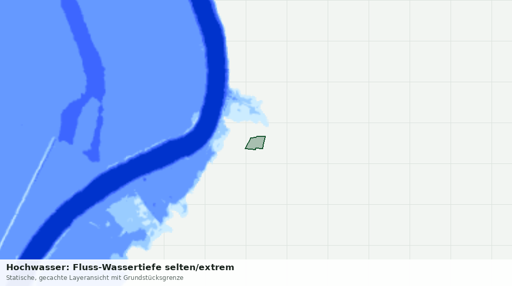 Statische Kartenansicht: Hochwasser: Fluss-Wassertiefe selten/extrem