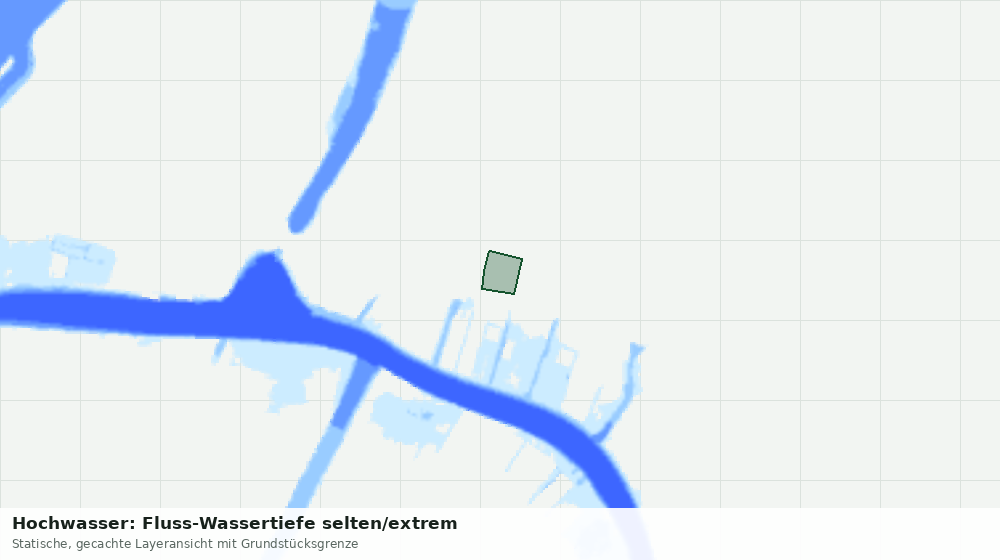 Statische Kartenansicht: Hochwasser: Fluss-Wassertiefe selten/extrem