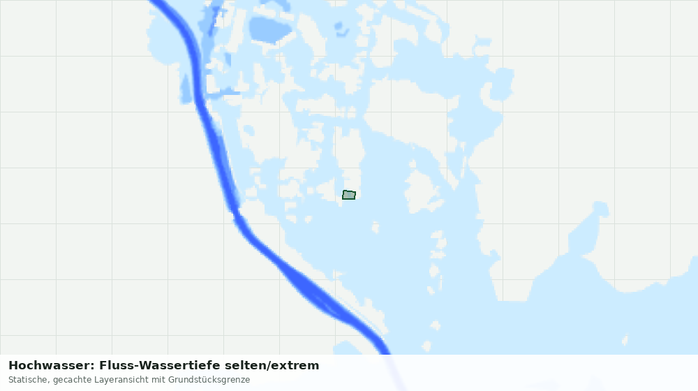 Statische Kartenansicht: Hochwasser: Fluss-Wassertiefe selten/extrem