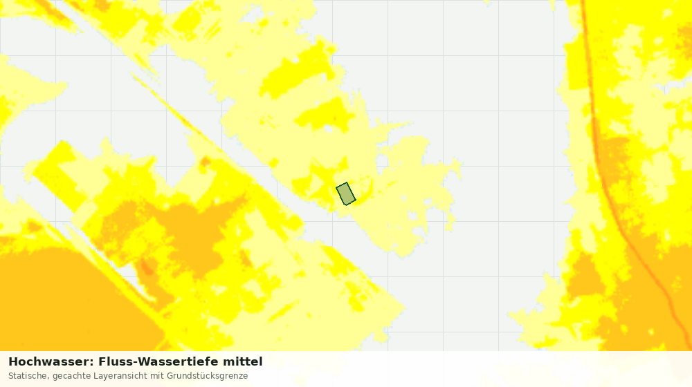 Statische Kartenansicht: Hochwasser: Fluss-Wassertiefe mittel