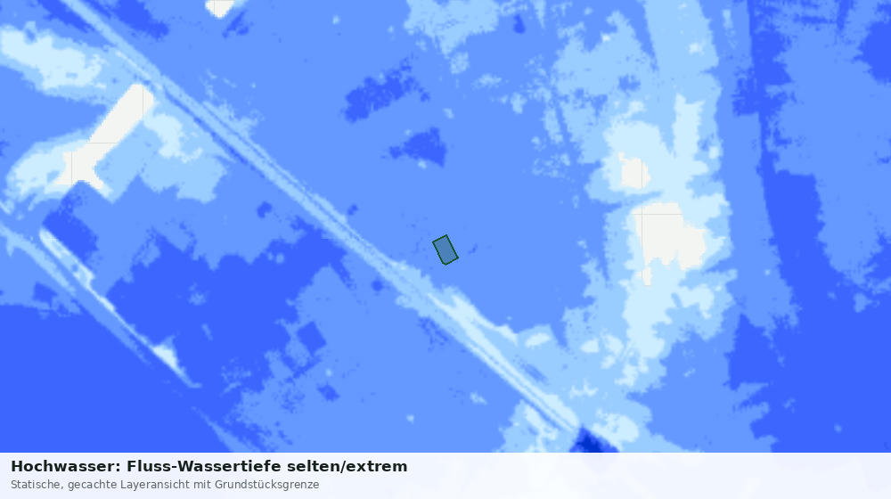 Statische Kartenansicht: Hochwasser: Fluss-Wassertiefe selten/extrem