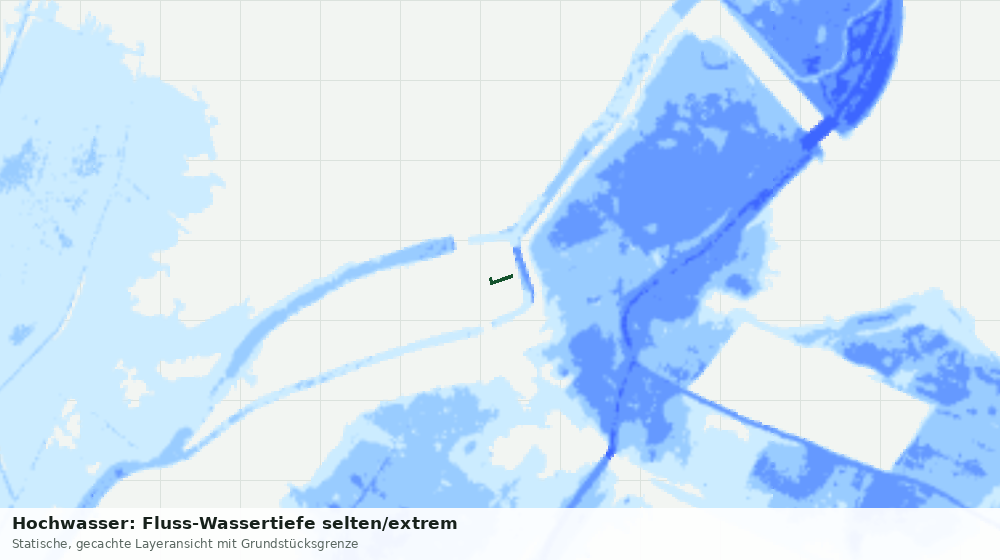 Statische Kartenansicht: Hochwasser: Fluss-Wassertiefe selten/extrem