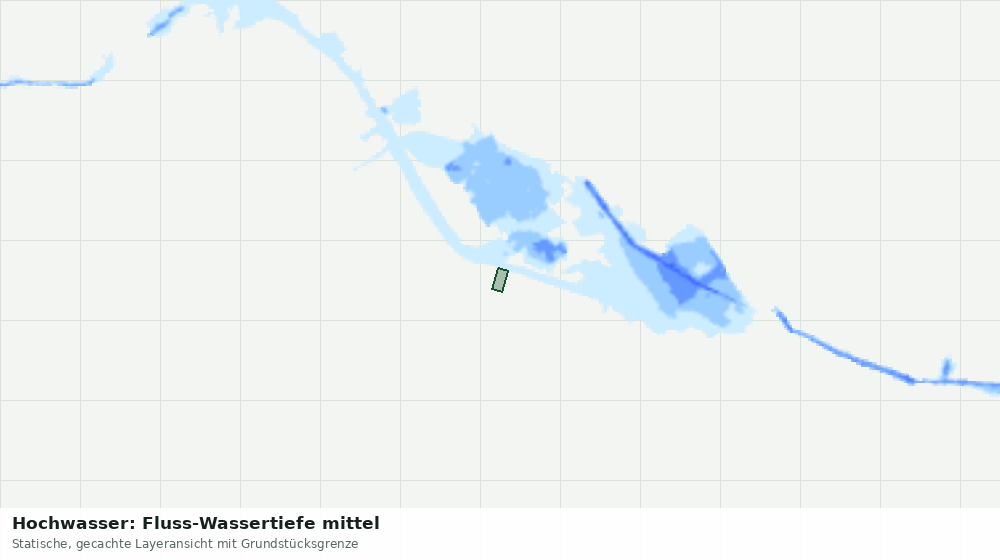 Statische Kartenansicht: Hochwasser: Fluss-Wassertiefe mittel